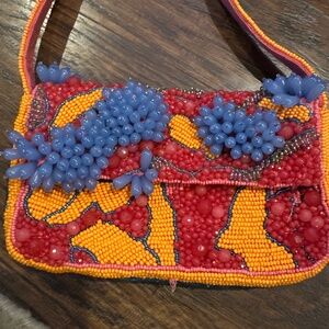 ZARA MULTI COLOR BEADED PURSE
